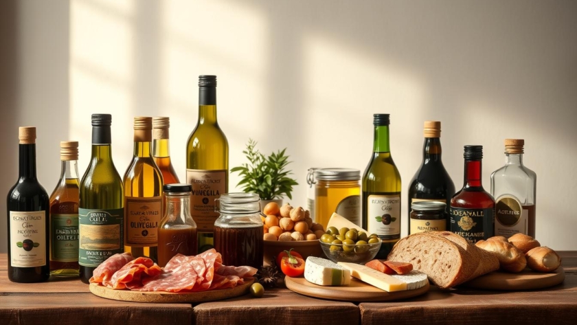fotografía de aceites y productos típicos